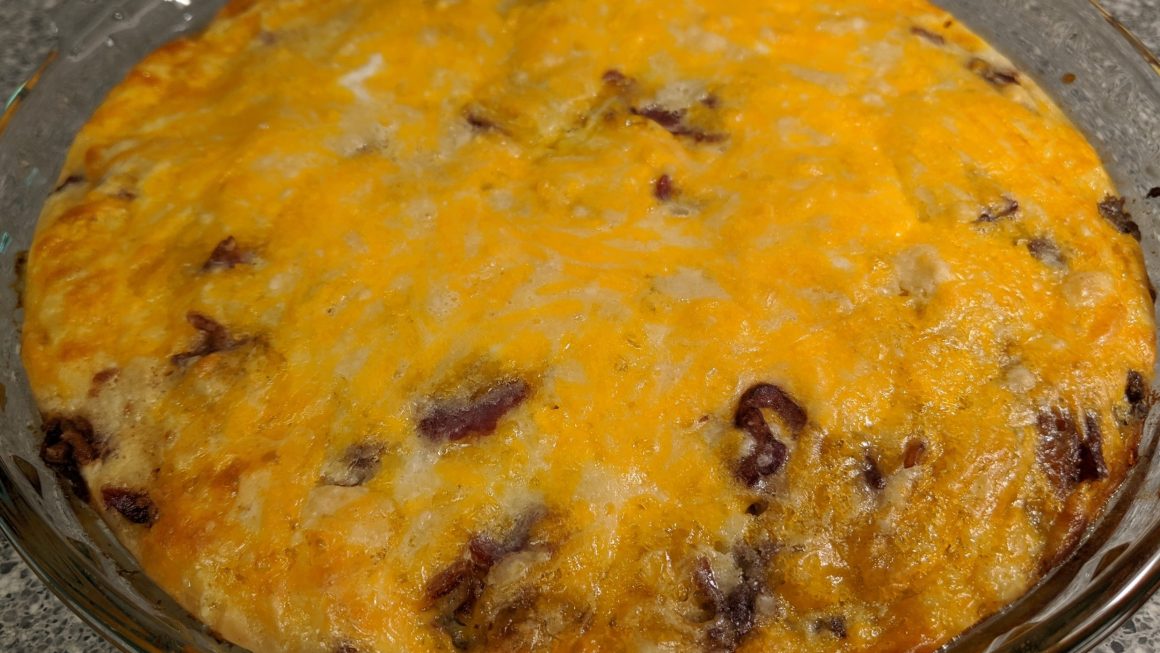 Impossibly Easy Bacon Cheeseburger Pie