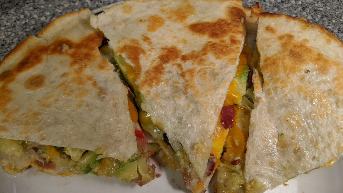 Avocado and Bacon Quesadilla