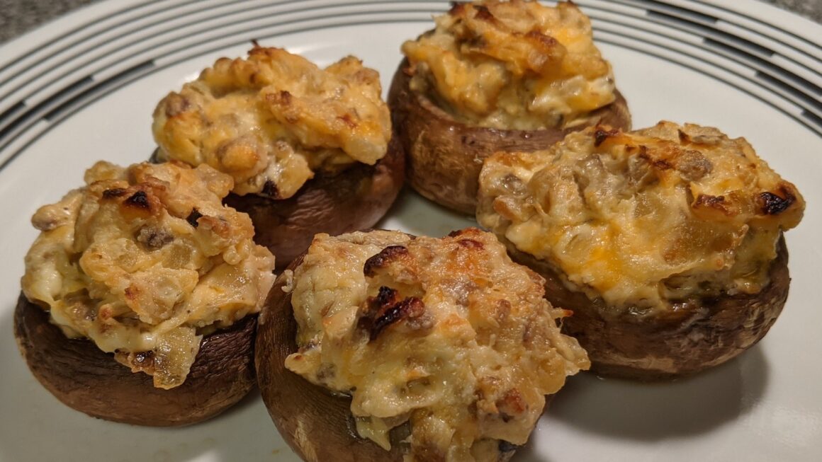 Sausage and Cream Cheese Stuffed Mushrooms