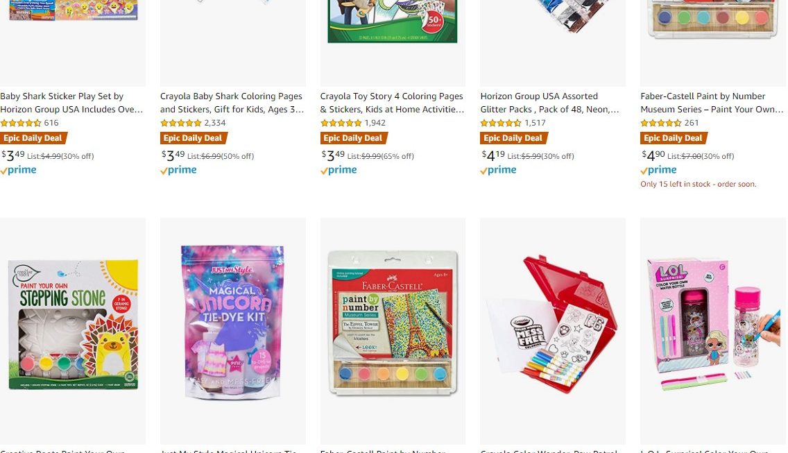 Expired: 50% off Arts, Crafts & Toys