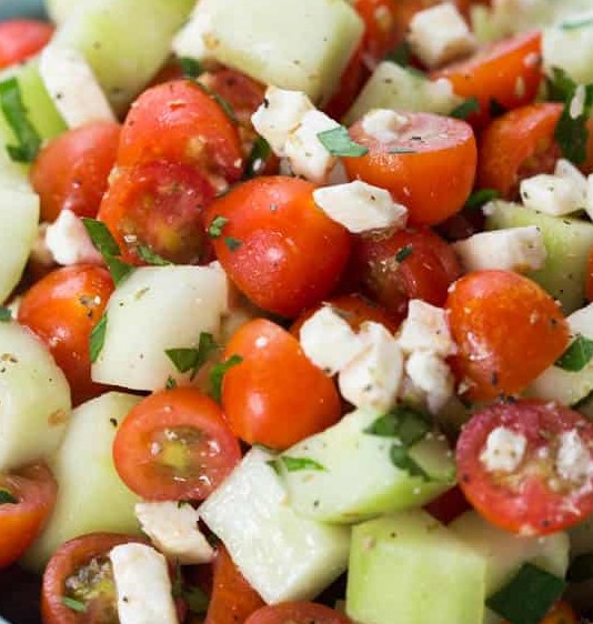 Cucumber Tomato and Feta Salad