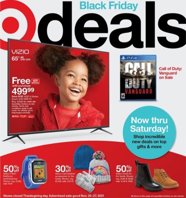 Target Black Friday Nov. 25th-27th,2021